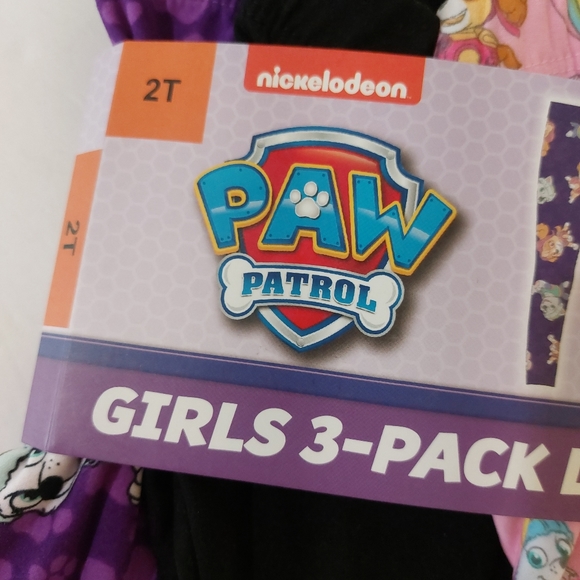 Nickelodeon Paw Patrol Girls 3 Pack Leggings Soft Stretchy Pajama Pants 2T - Picture 2 of 10